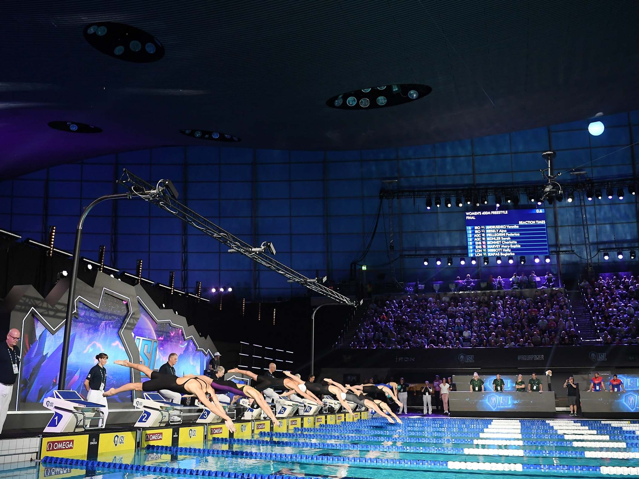 The start of the women's 400m freestyle