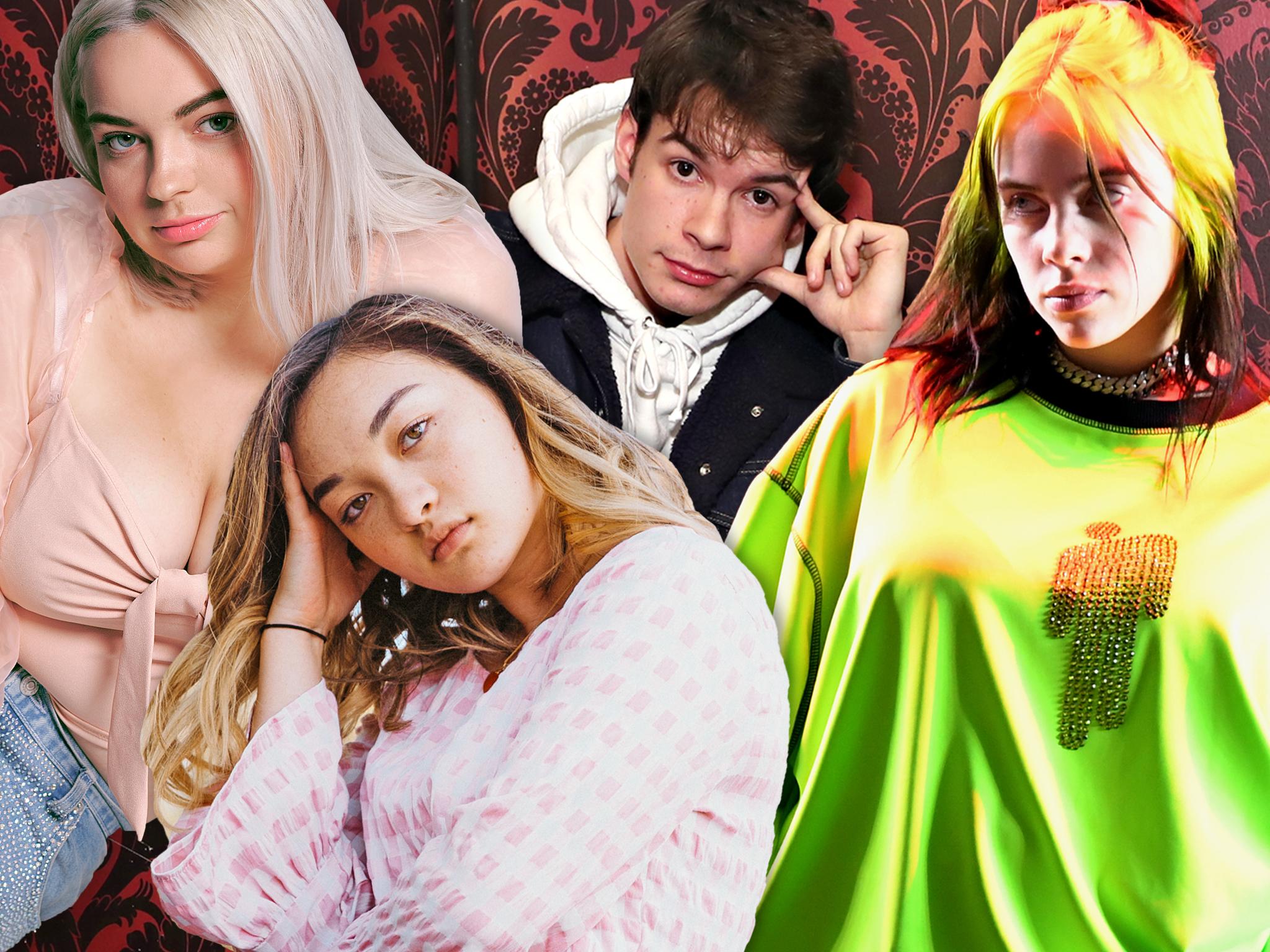 A sanctum from a cruel and relentless world: (from left) Navvy, Mxmtoon, Rex Orange County and Billie Eilish