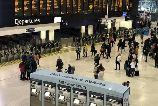 Going places? Around half the normal number of trains are expected to run