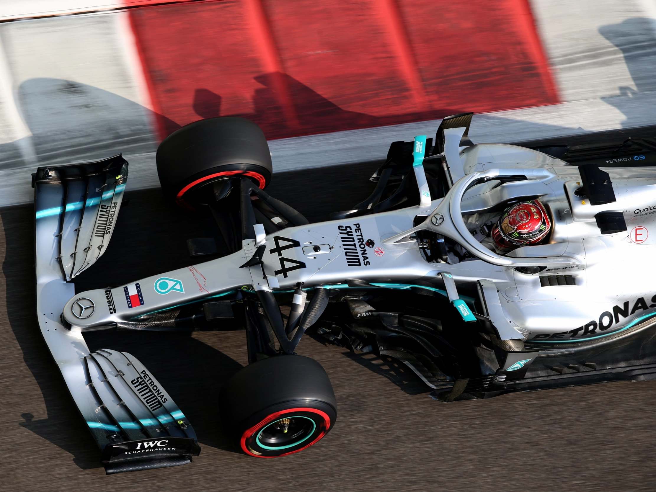 Lewis Hamilton in action at the Yas Marina Circuit