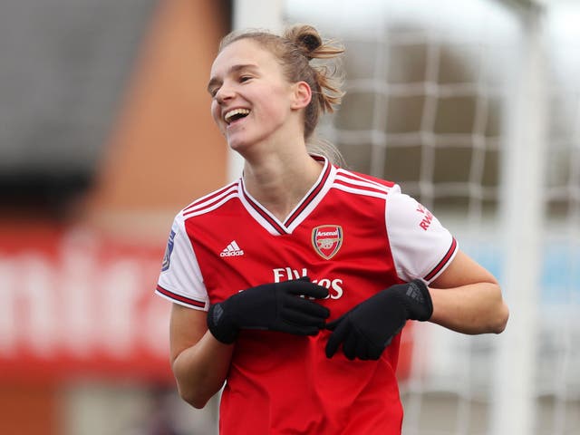 Vivianne Miedema scored six goals and provided four assists as Arsenal eviscerated Bristol City