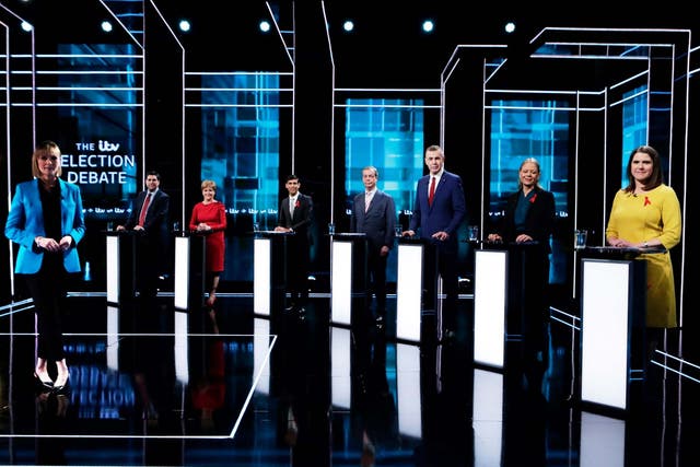 <p>Julie Etchingham hosted a particularly crowded election debate in 2019 </p>