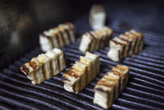 <p>Grilled halloumi cheese
</p>