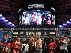 Ring girls scrapped for Ruiz vs Joshua rematch due to strict laws