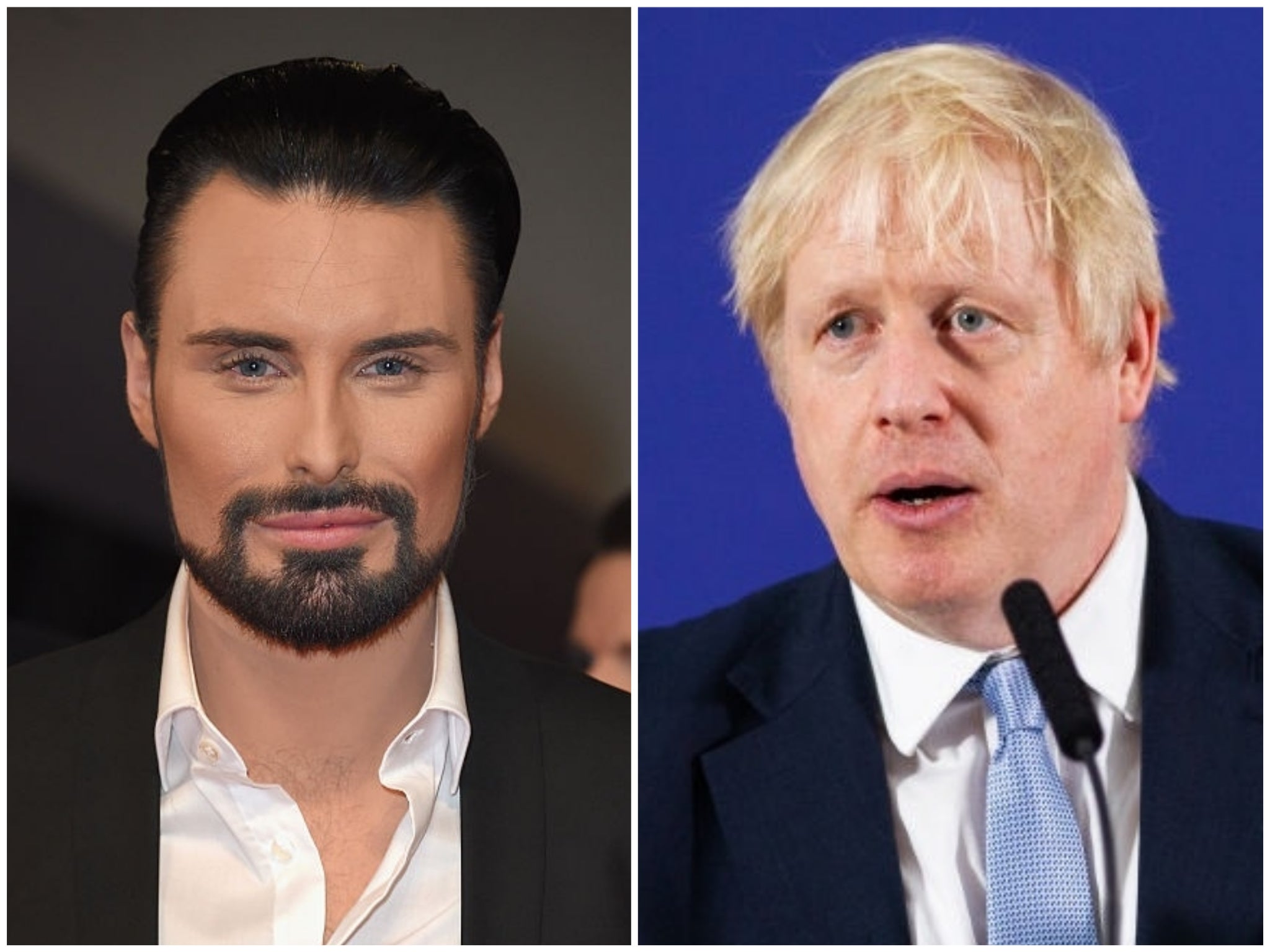'Not qualified enough': TV presenter Rylan Clark-Neal (left) and Boris Johnson