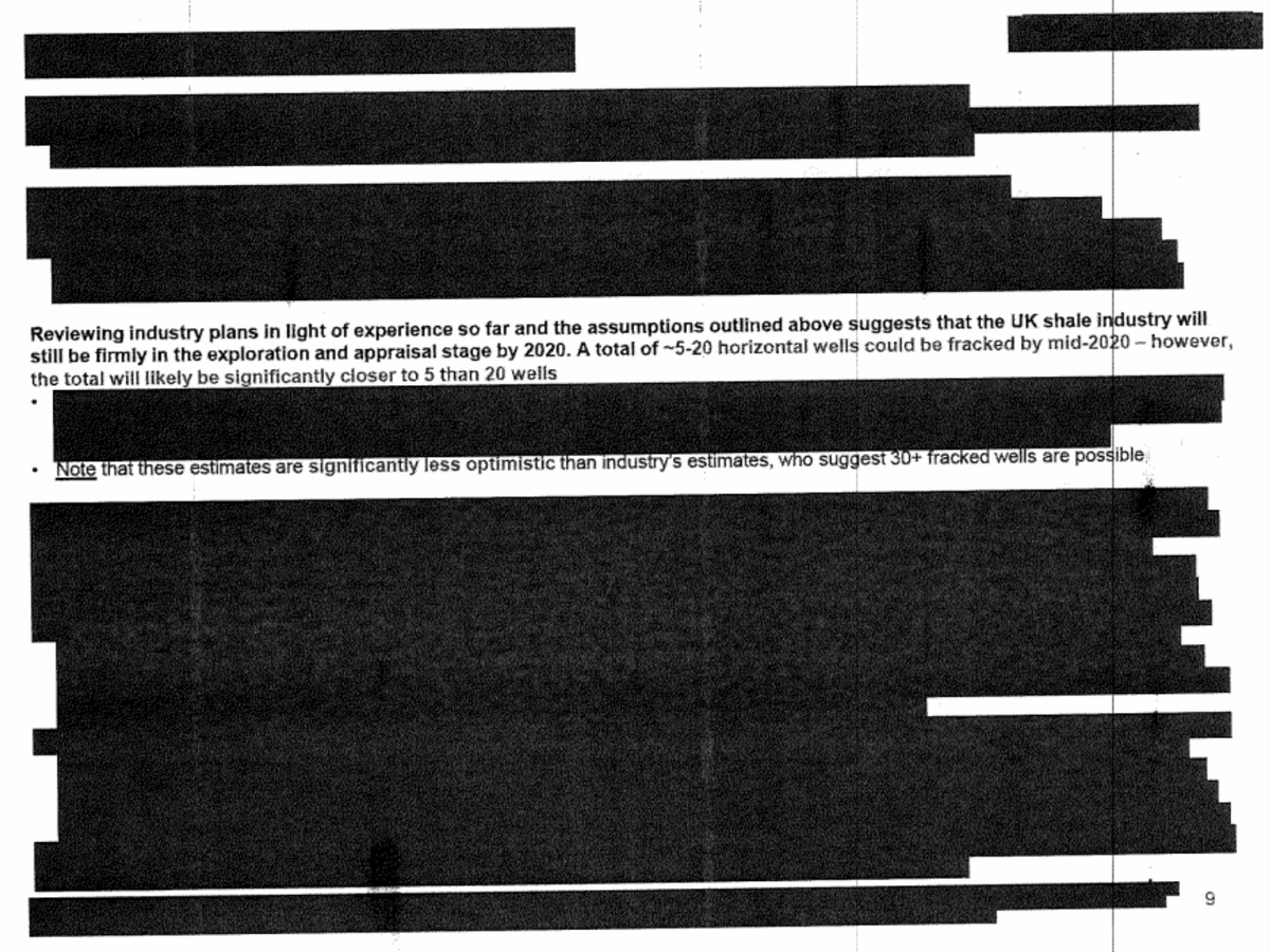 Fracking report: Government heavily redacts document revealing tactics for convincing public to accept shale gas