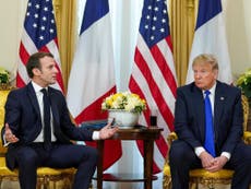 Trump in tense exchanges with Macron over Isis joke at Nato summit