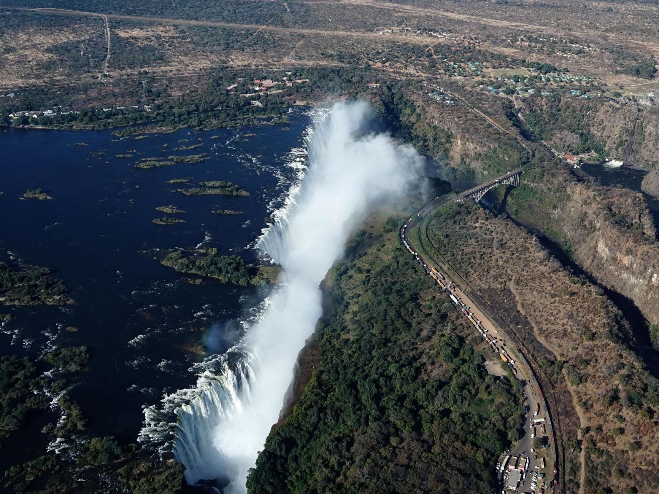 The Victoria Falls on the Zambezi river pictured in June 2018