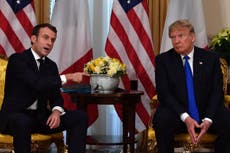 Macron fact-checks Trump to his face for false claim on Isis fighters