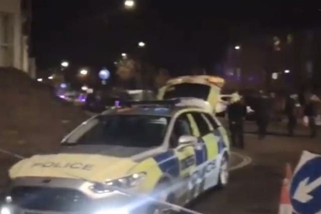 Still image from video showing scene of shooting in Walterton Road, Maida Hill, north London, on 3 December, 2019 which left a man in his late teens in a critical condition.