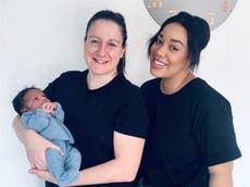 Same-sex couple first in world to carry baby in both of their wombs