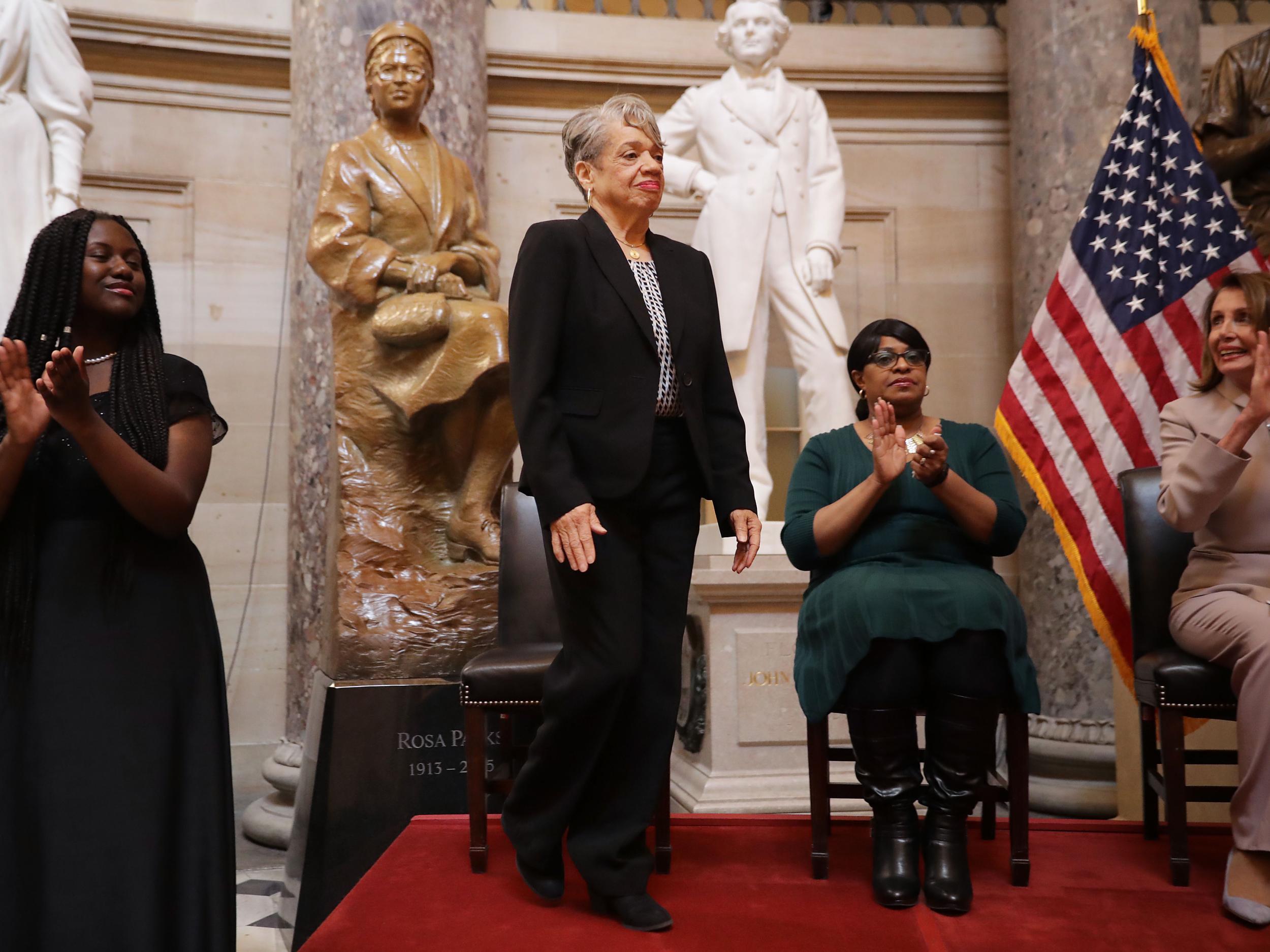 Nasa mathematician and aeronautical engineer Dr Christine Darden is honoured during an event for the space agency’s ‘hidden figures’