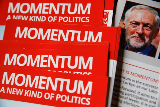 Momentum constitutes about a tenth of the Labour Party’s membership