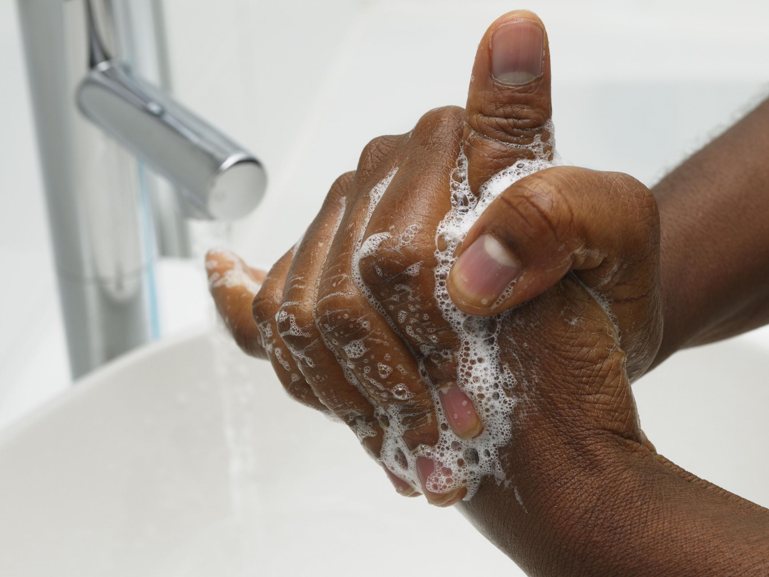 Adults are now washing their hands nine times a day on average