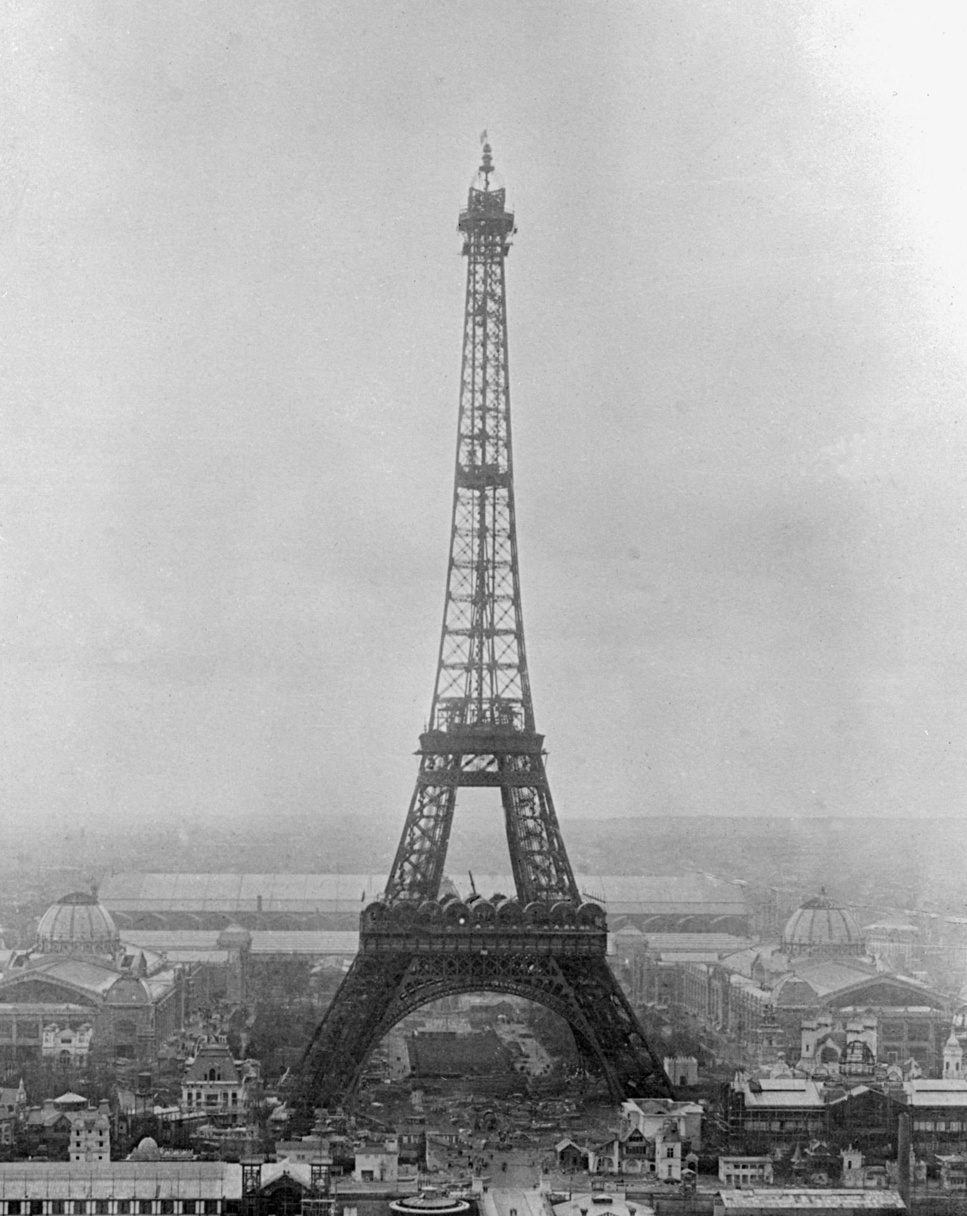 In 1895, Tsiolkovsky was inspired by the recently constructed Eiffel Tower