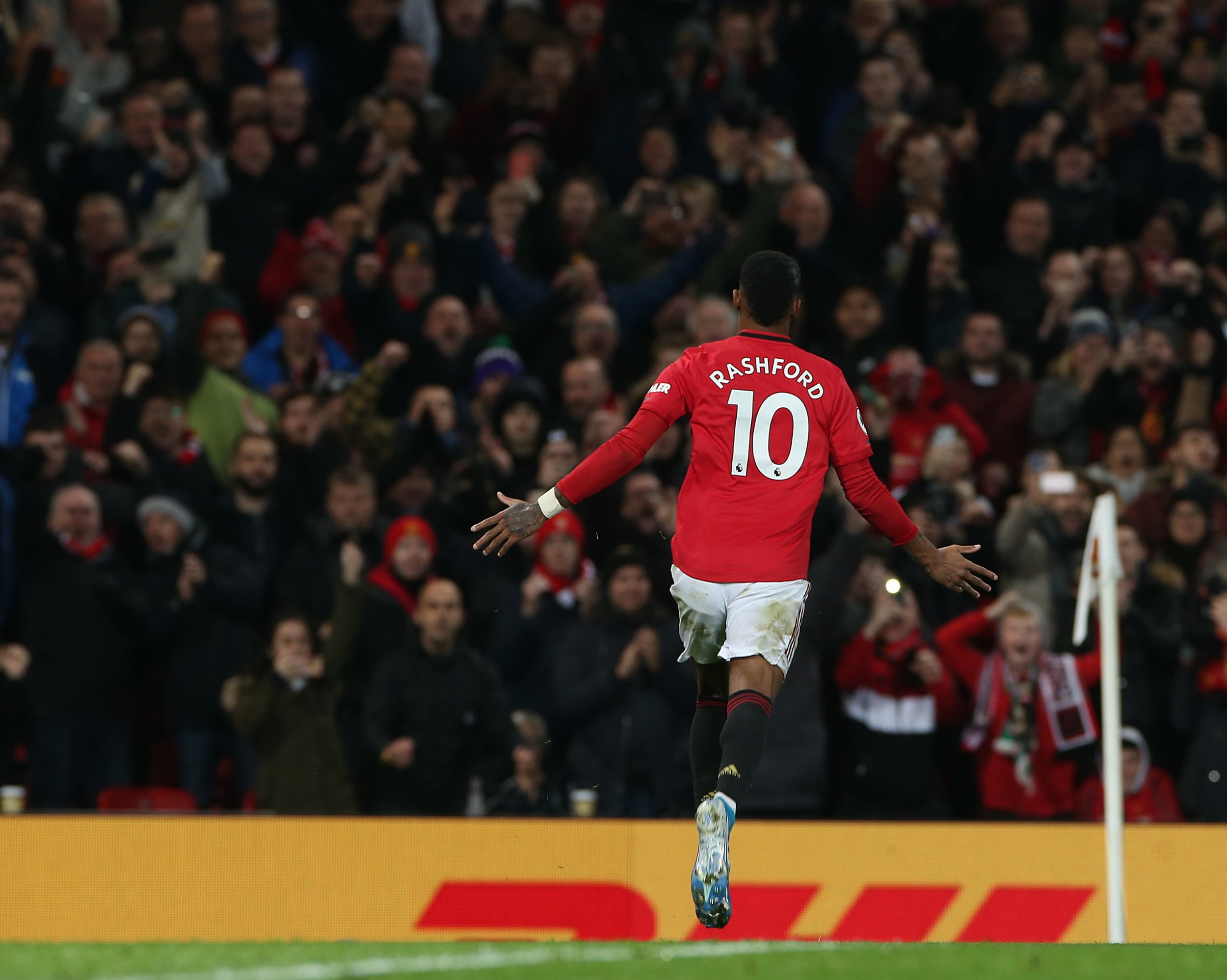 Rashford wheels away in delight (Getty)