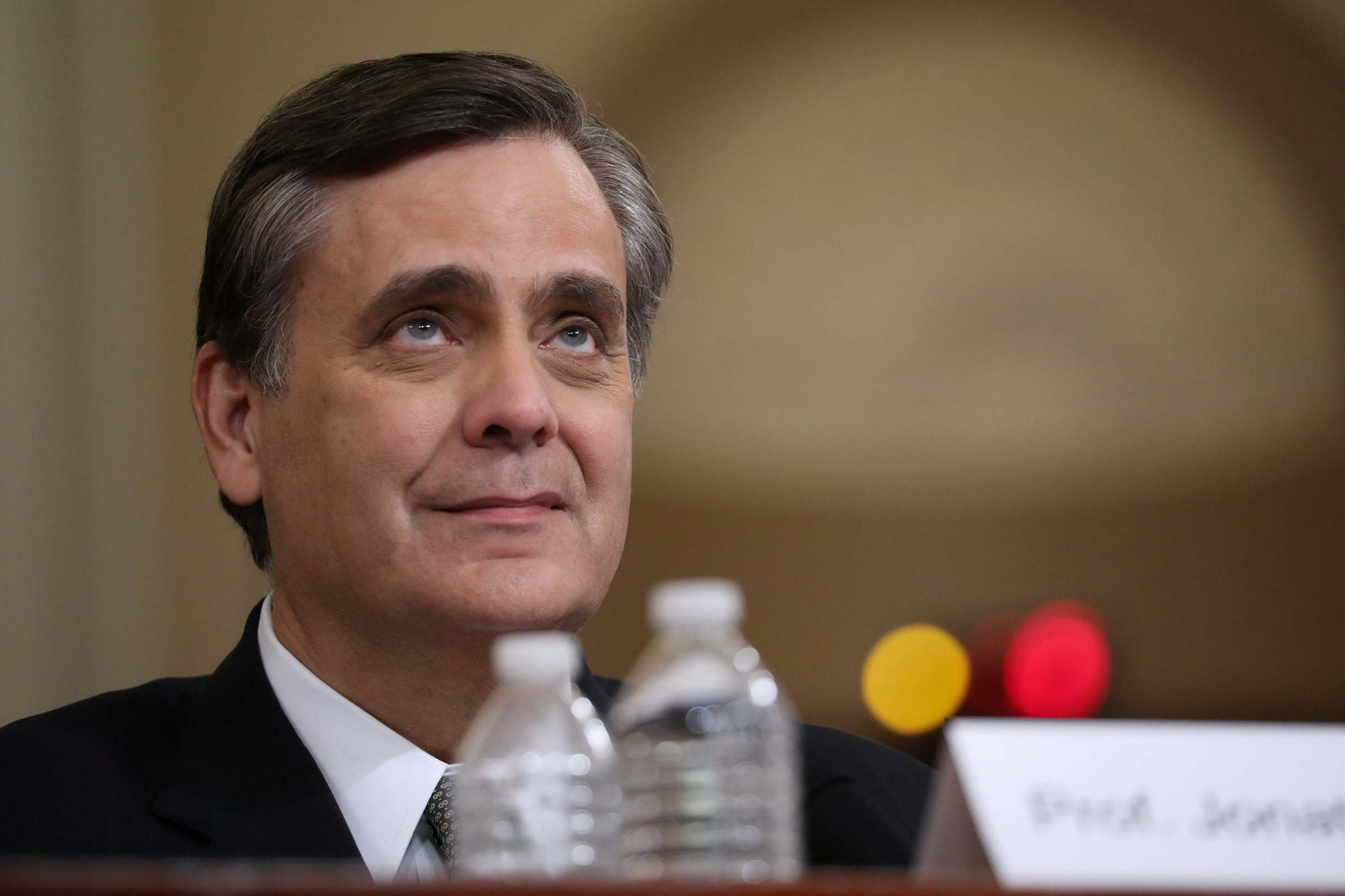 Jonathan Turley, professor of law at George Washington University Law School, listens to questions while testifying during the hearing (Reuters)