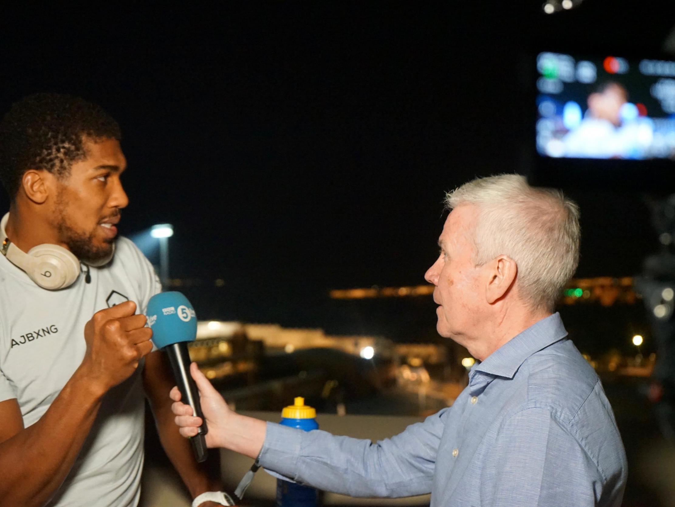 Mike Costello interviews Anthony Joshua in Diriyah