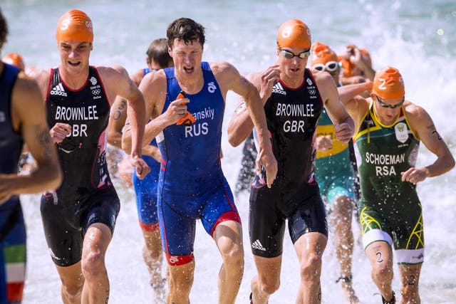 The Brownlee compete in the 2016 triathlon at the Olympic Games