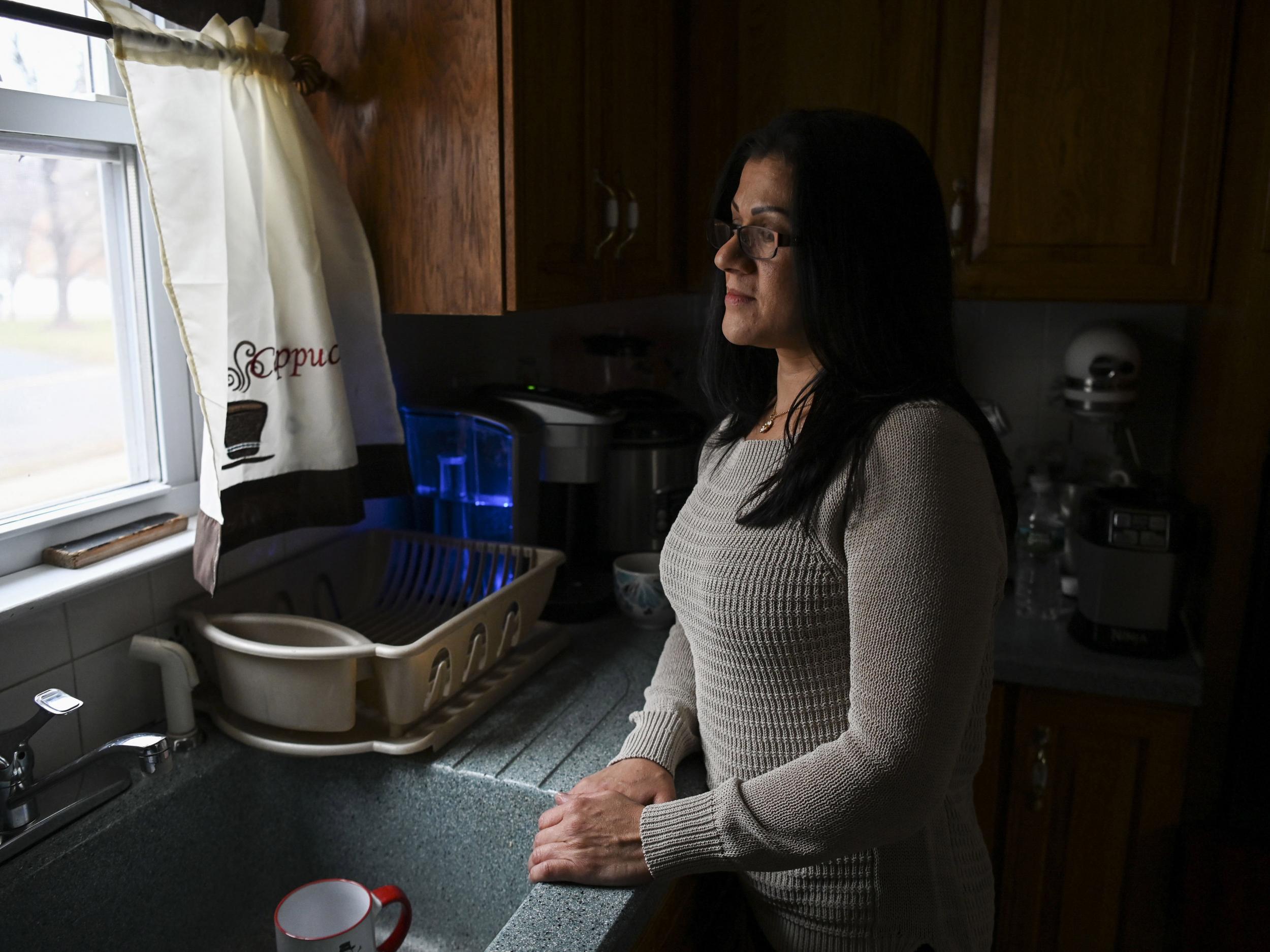 Sandra Diaz, a former employee of the Trump National Golf Club Bedminster and an undocumented migrant, at her home in Bound Brook, New Jersey