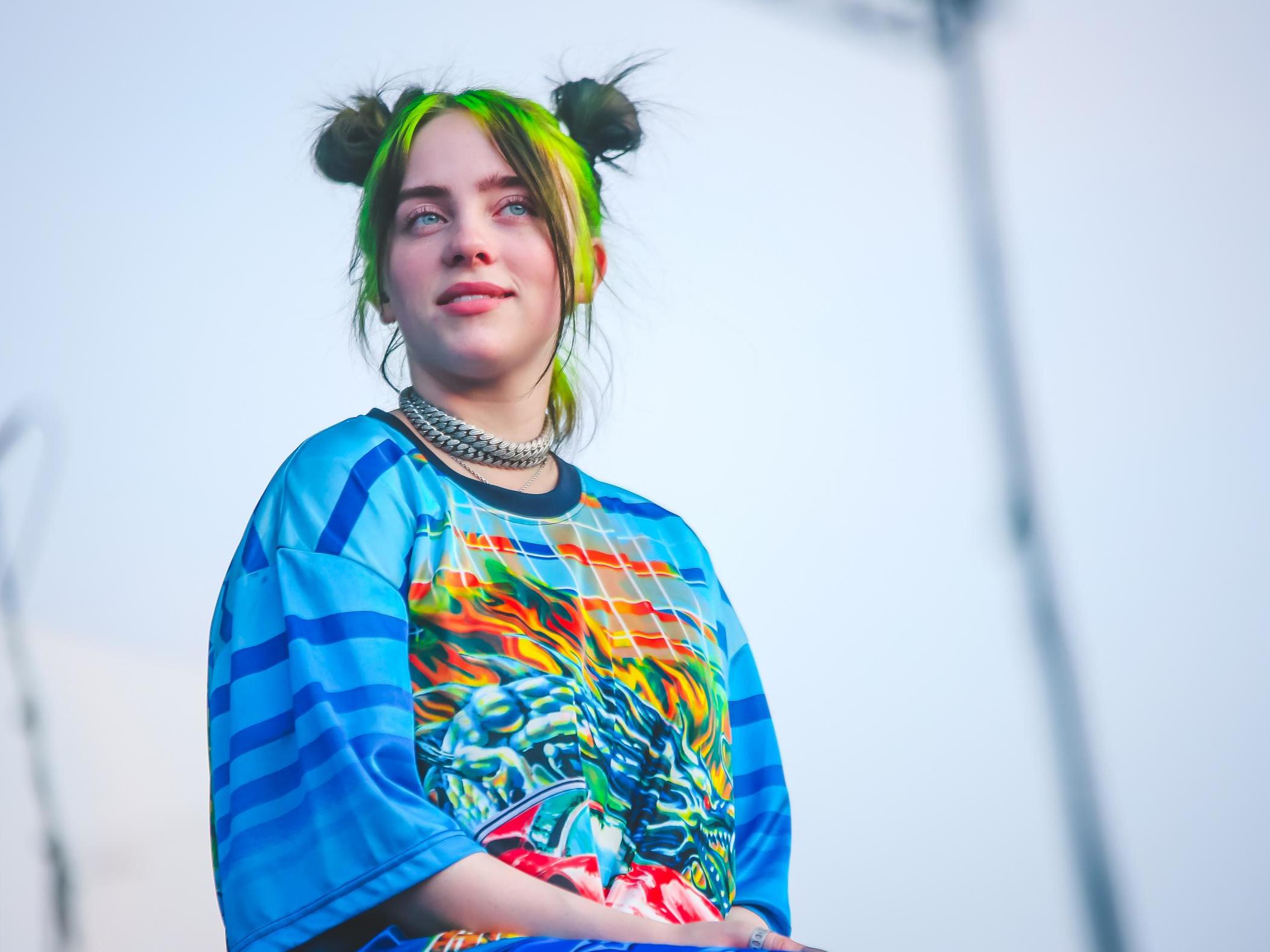 Billie Eilish Gets Sporty in Jersey for Leeds Festival Performance