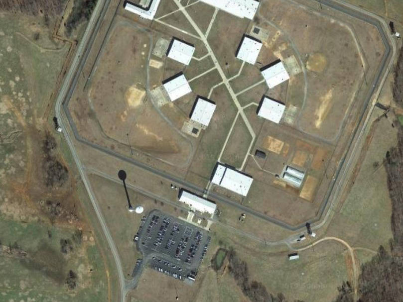 An overhead shot of the Buckingham Correctional Centre in Virginia