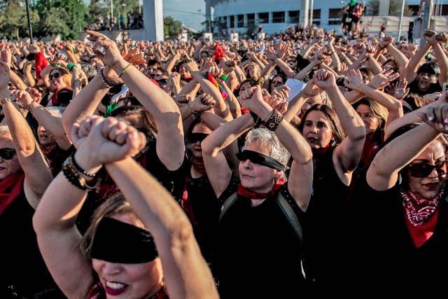 ‘The rapist is you’ song has gone viral amid the weeks-long demonstrations in Chile