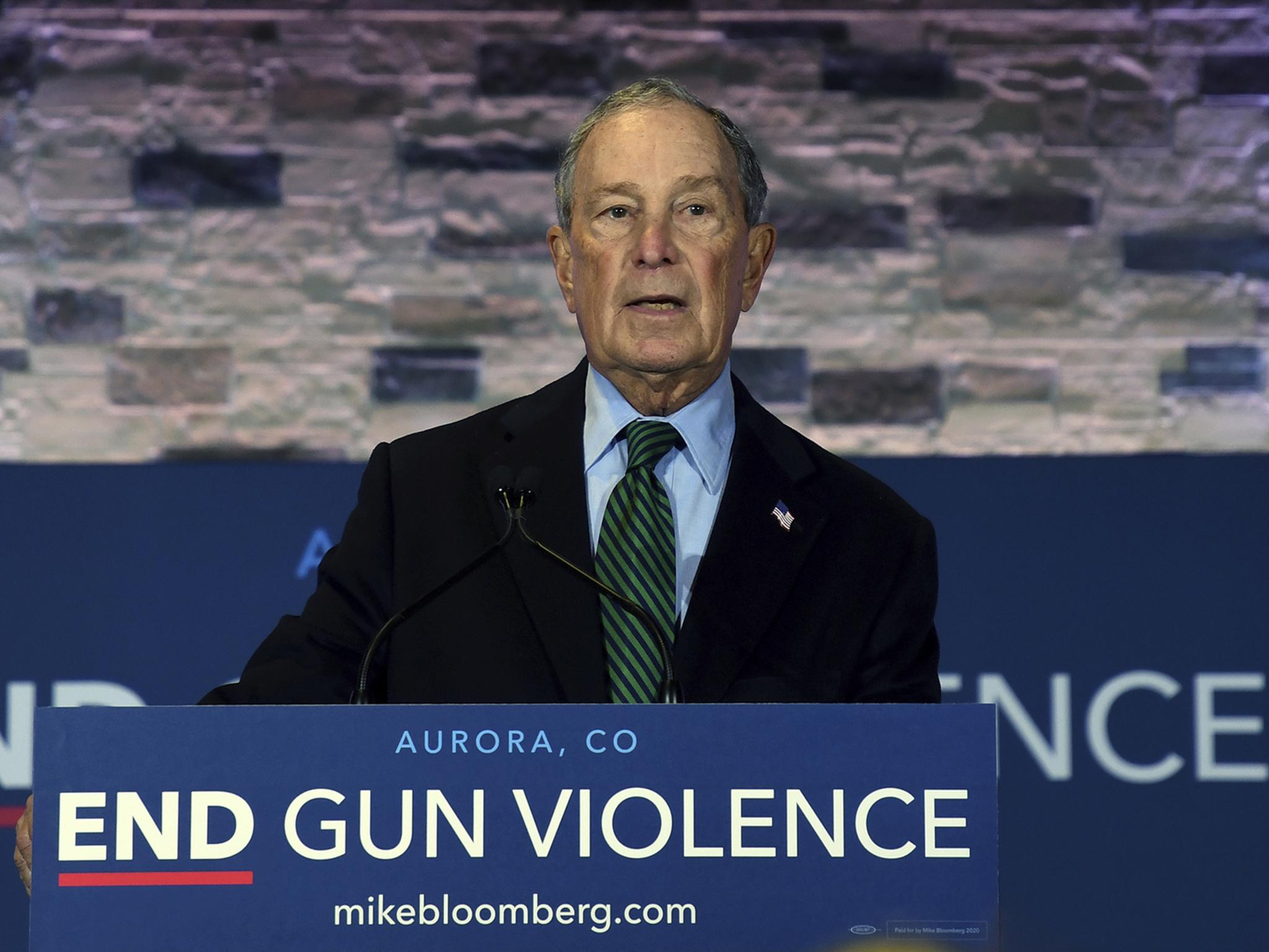 Bloomberg was speaking at a campaign event in Aurora, Colorado