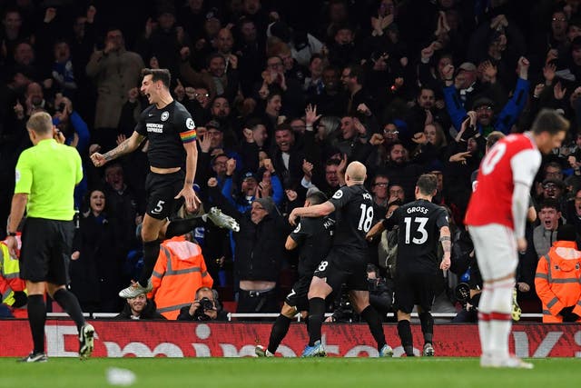 Brighton extended Arsenal's run of games without a win to nine