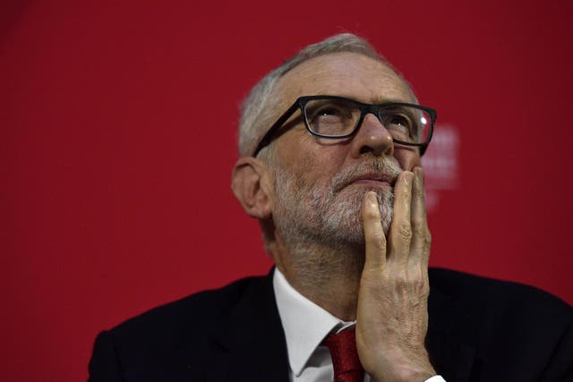 Labour leader Jeremy Corbyn delivers a speech on 6 December 2019 in London