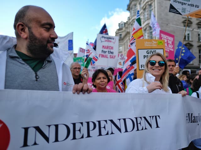 Tony Blair and Sir John Major speak at The Independent's Final Say rally demanding a second Brexit referendum