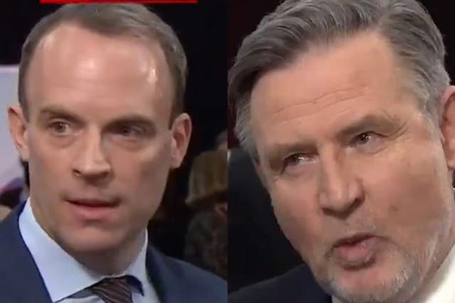 Barry Gardiner and Dominic Raab clashed after the second head-to-head leaders debate on Friday