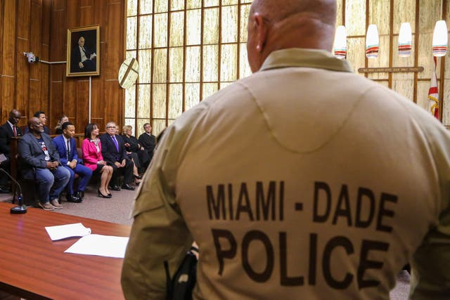A special court hearing in Miami, Florida, to restore the right to vote under Amendment 4. Eighteen former felons saw their voting rights restored during the session in November 2019. The singer John Legend, an advocate of criminal justice reform, was in the gallery to show his support