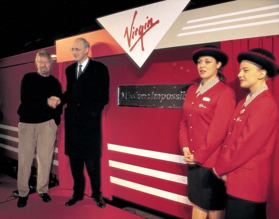 New arrival: Richard Branson at the launch of Virgin Trains in 1997 (Virgin Trains)