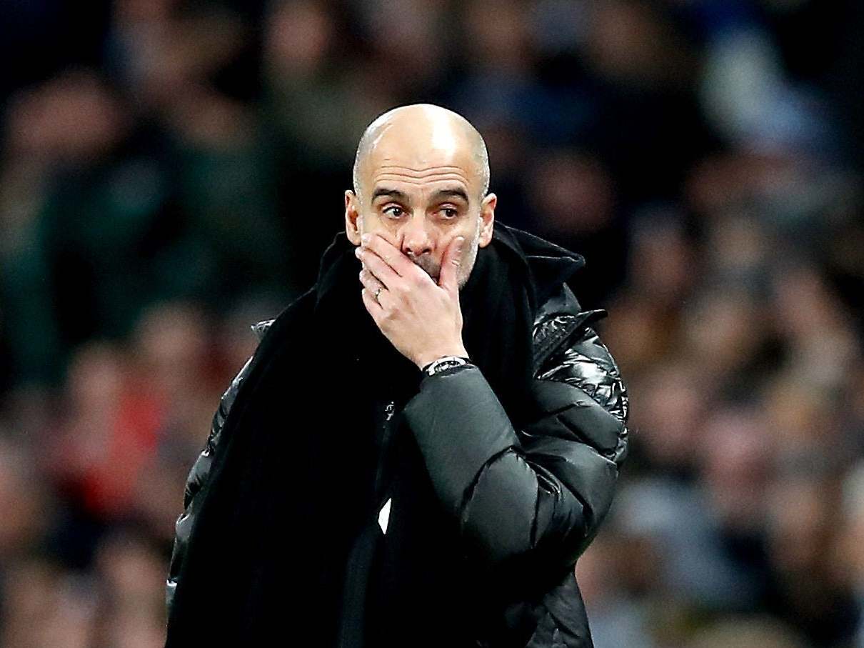 Guardiola reacts as City lose at home to United