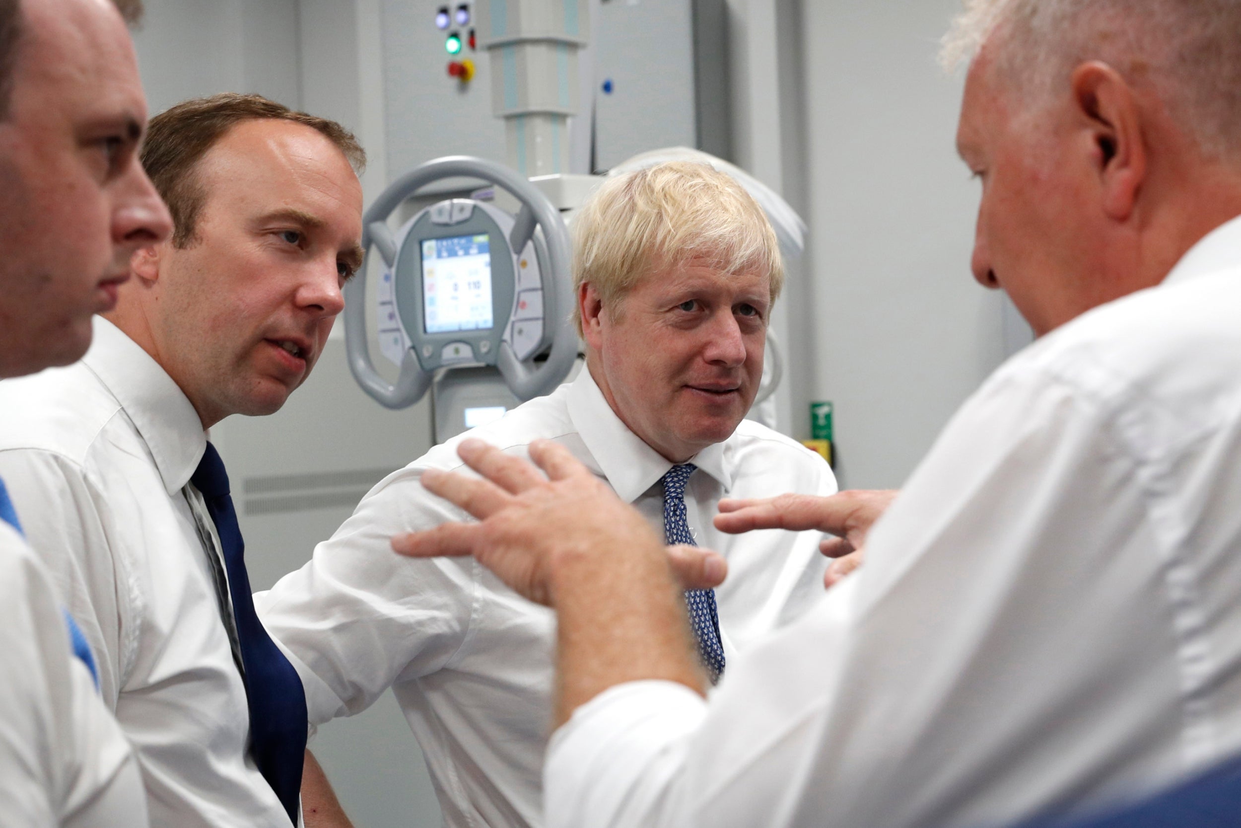 The PM visits a hospital earlier this year