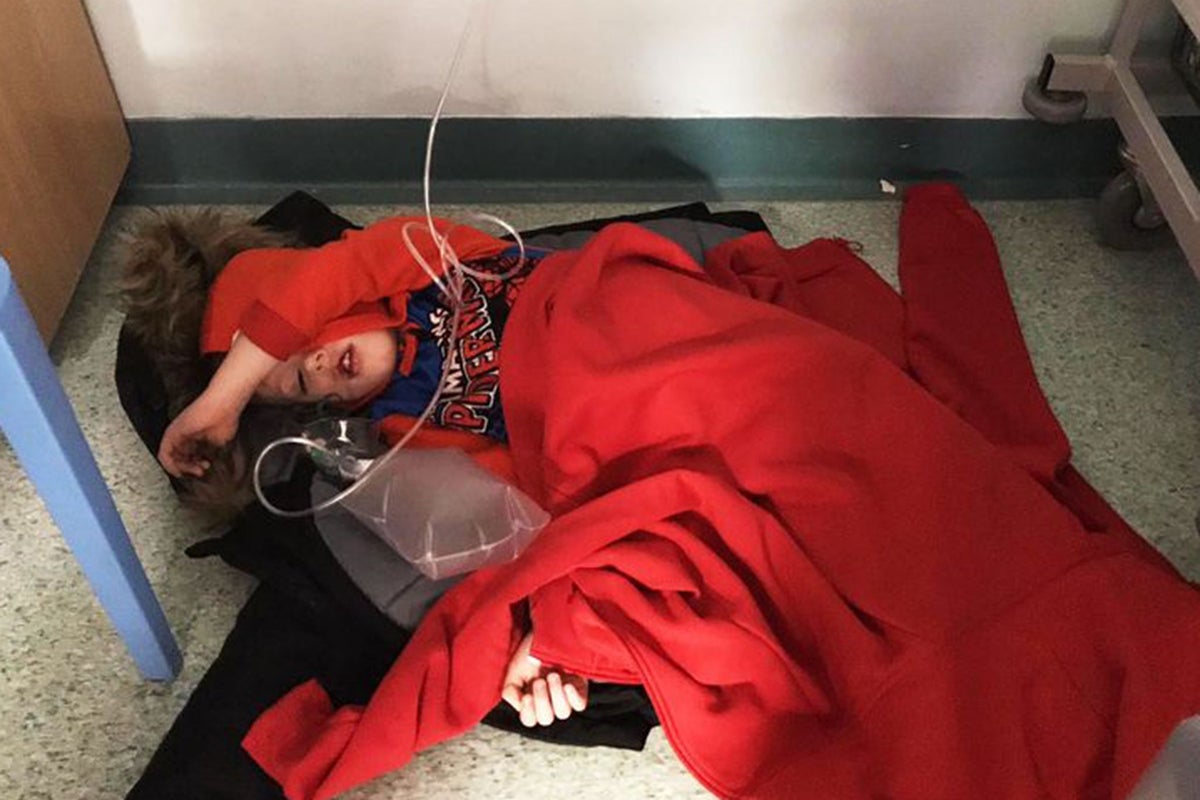 NHS crisis: Four-year-old boy forced to sleep on hospital floor due to ...