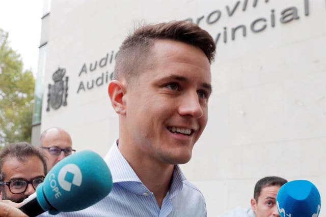 Ander Herrera at the City of Justice in Valencia, Spain