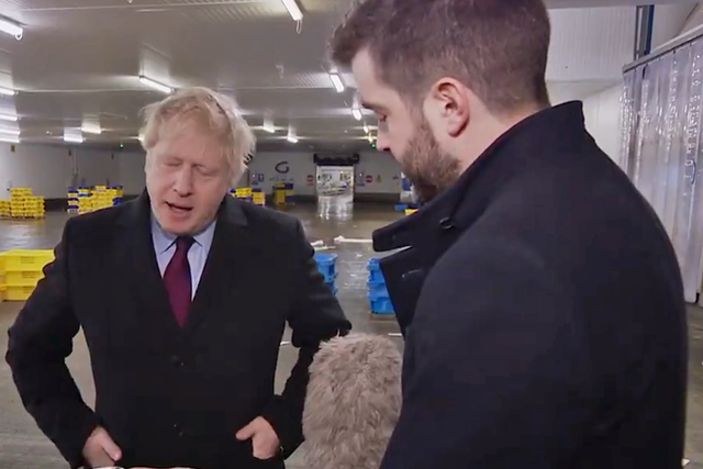 Boris Johnson refused to look at a picture of a boy forced to sleep on a hospital floor