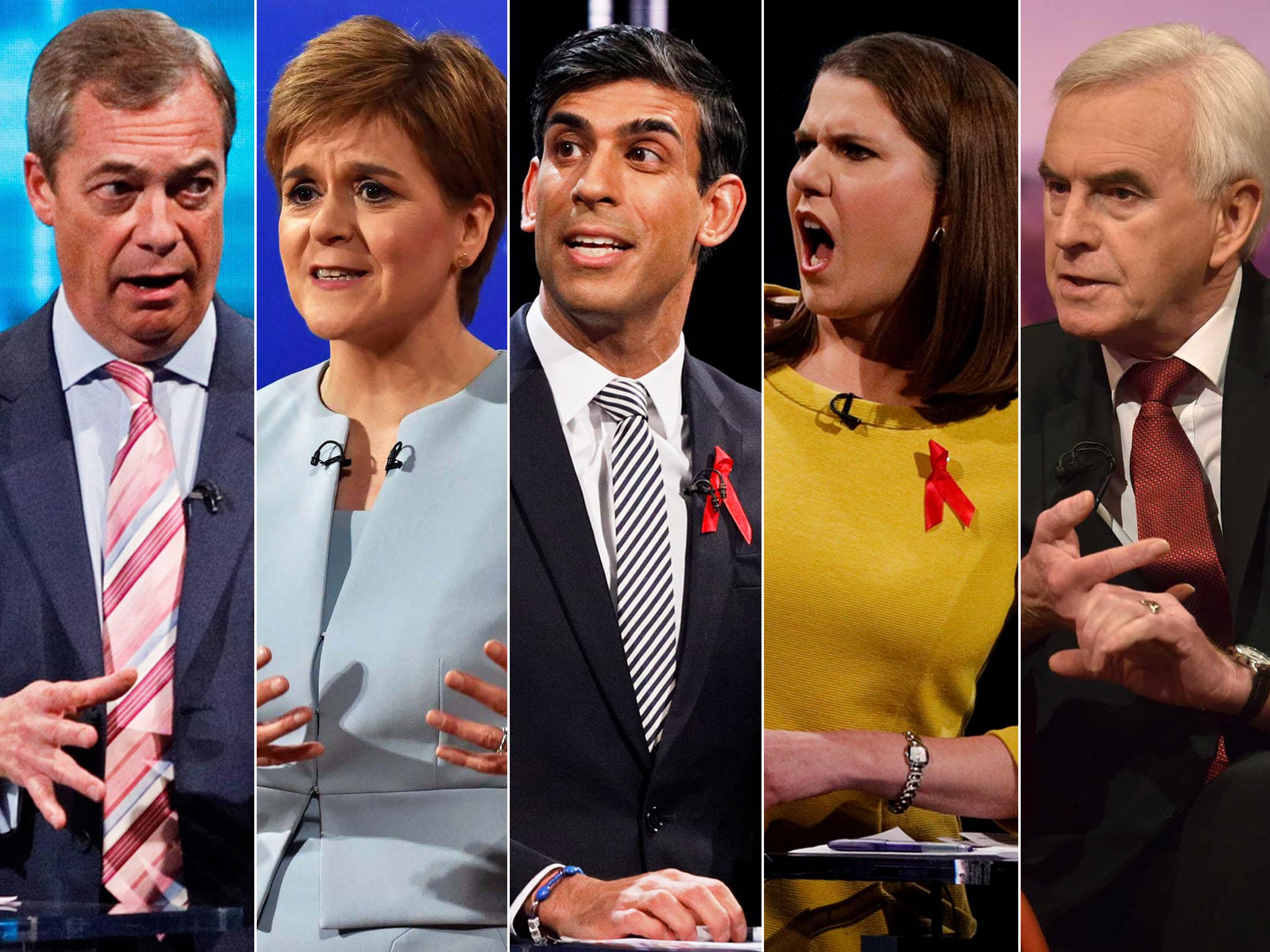 Head-to-head: from Nigel Farage to John McDonnell, how they fared in front of the camera