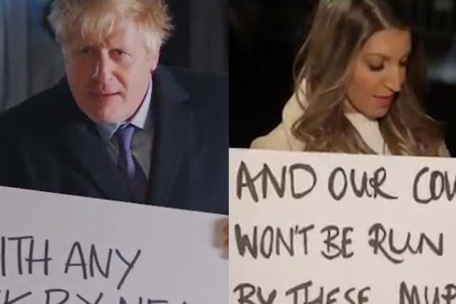 Boris Johnson has been accused of copying a Labour candidate's Love Actually-inspired election campaign video.