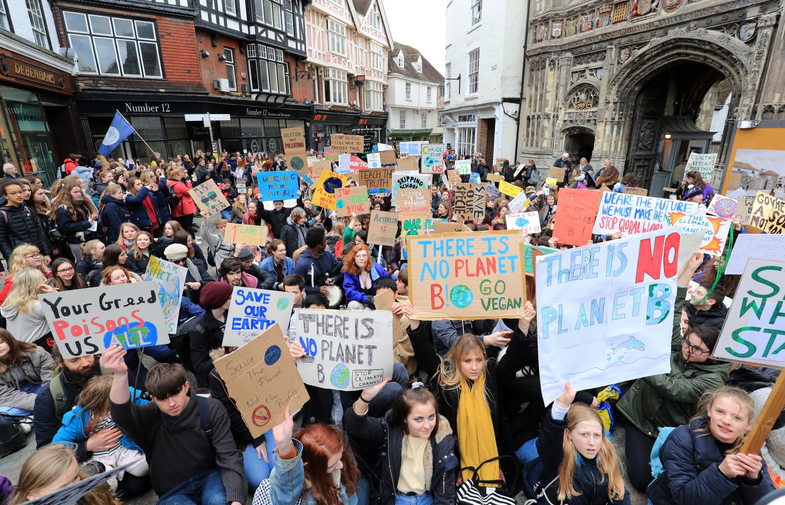 Canterbury students join a global school strike for the climate earlier this year