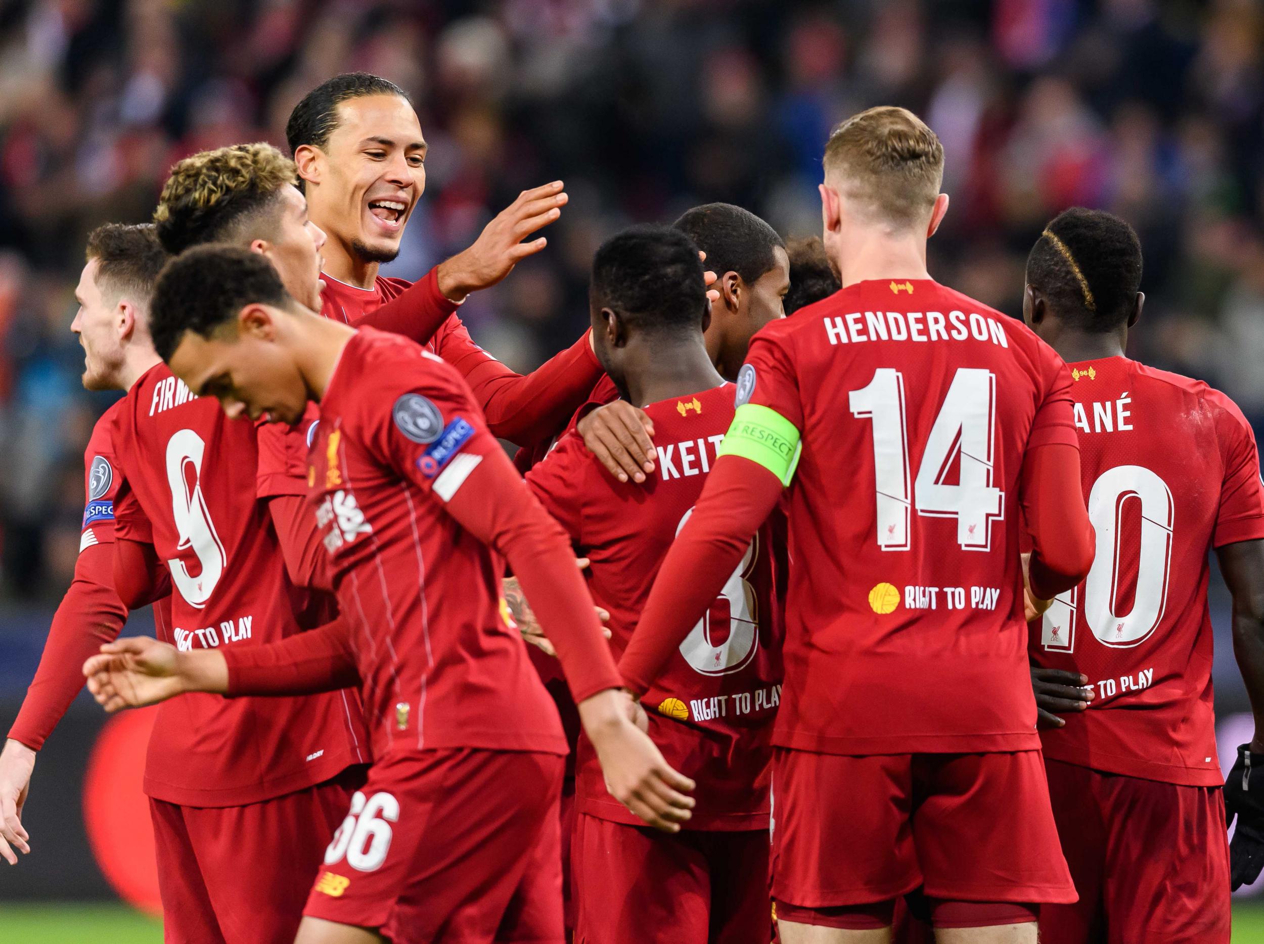 Liverpool celebrate in Salzburg