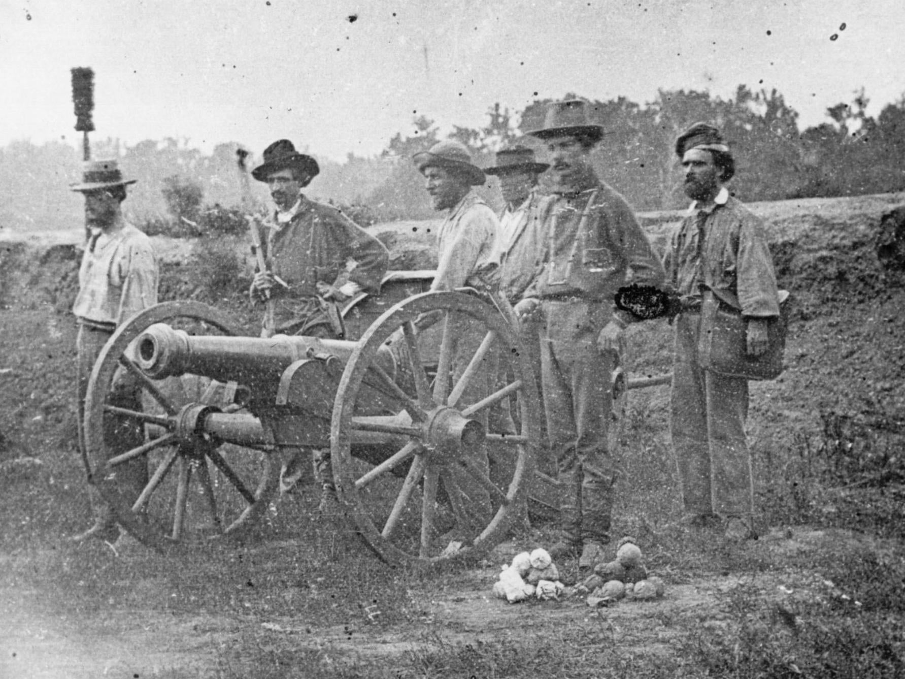 Members of a free-state army brigade formed to fight pro-slavery forces in Kansas?(Getty)