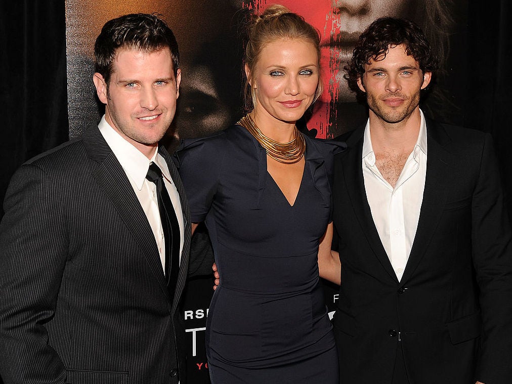 ‘I was just grateful to be working at a big studio’: Kelly alongside Diaz and Marsden at the 2009 premiere of the film (Getty)