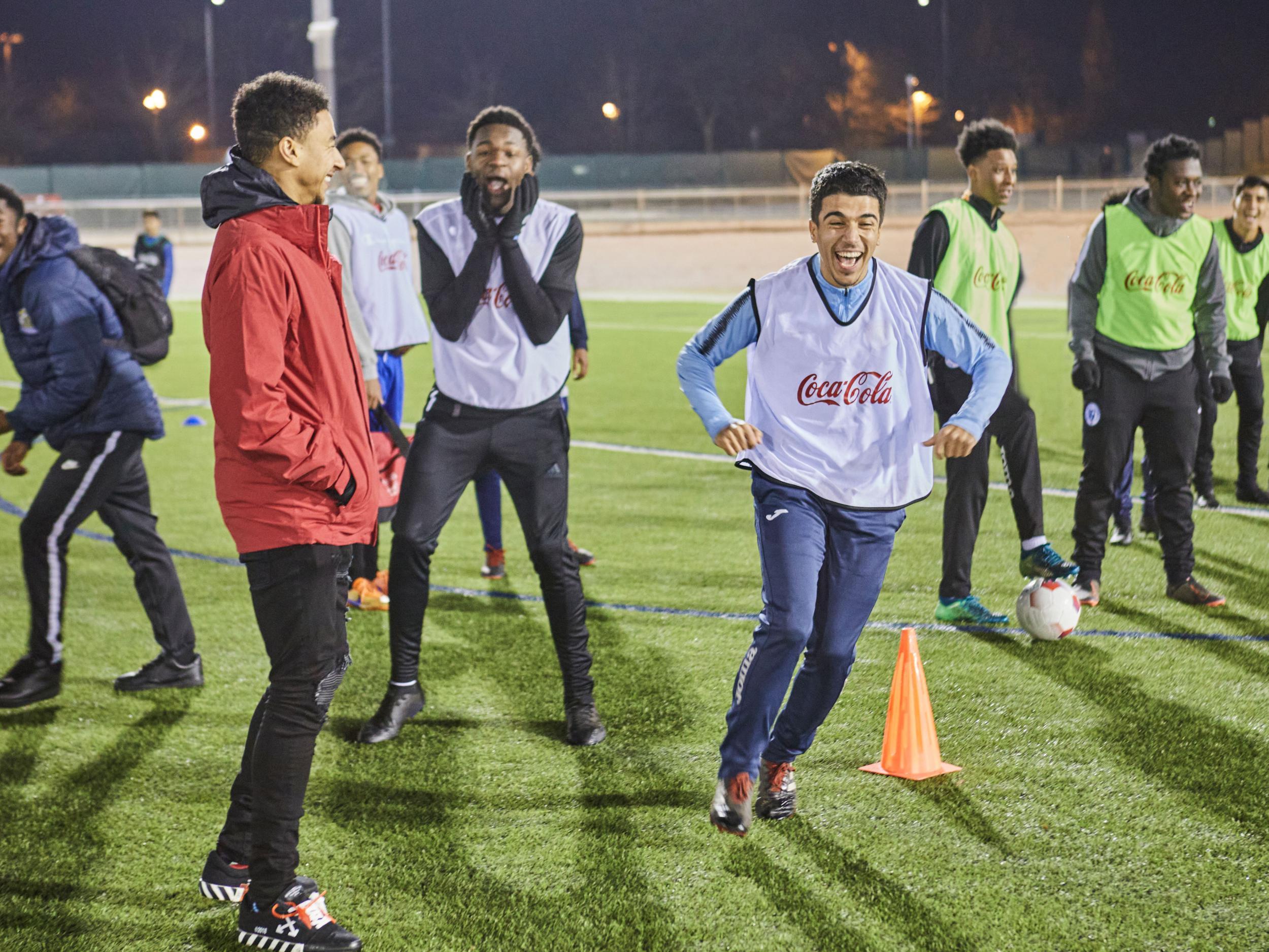 Jesse Lingard was speaking as part of the Coca-Cola #WhereEveryonePlays campaign