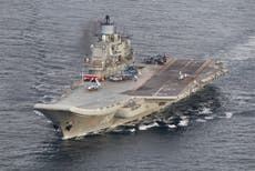One dead, two missing as Russia’s only aircraft carrier catches fire