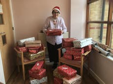 Grandmother spends year filling 500 Christmas boxes for those in need