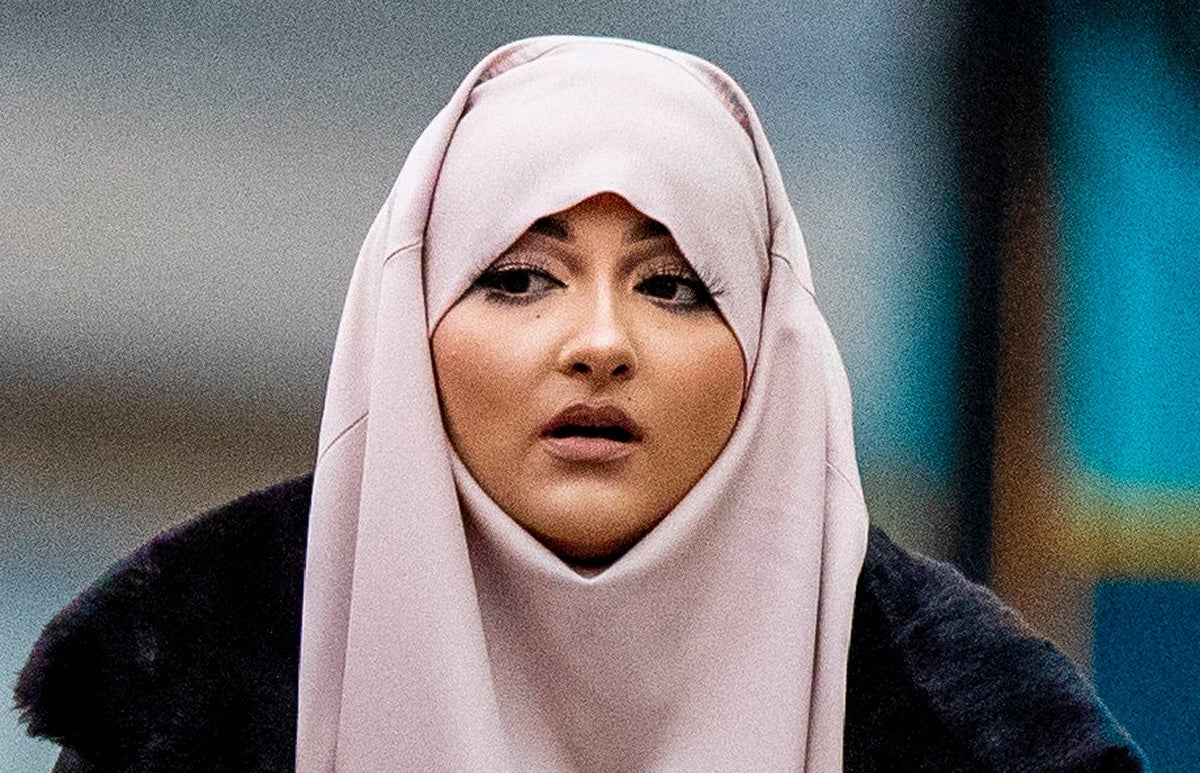 Amaani Noor arrives at Liverpool Crown Court this week. She was convicted by a majority of 10 to two