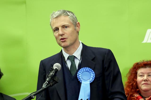 Conservative candidate Zac Goldsmith speaks after losing his Richmond Park seat during the general election